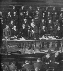 'The Coal Strike: Mr. Lloyd George addressing the miners' representatives at Cardiff', 1915. Artist: Unknown.