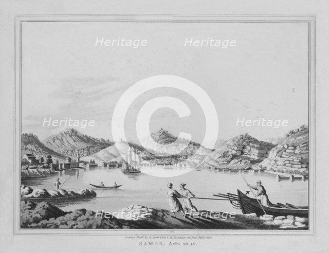 'Samos. Acts, 20.15', 1830. Artist: J Clarke.