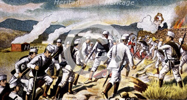 Morocco's War (1909-1913), two columns commanded by Generals Tovar and Aguilera take the Nador sq…