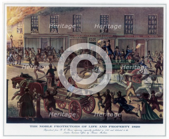 'The Noble Protectors of Life and Property', 1820.Artist: R Reeves
