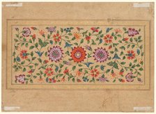 Scrolling Floral Vines, 1755. Creator: Fayzullah (Indian, active c. 1730-1765).