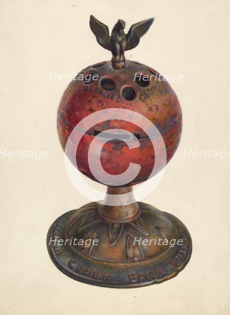 Toy Bank: Globe, c. 1939. Creator: Walter Hochstrasser.