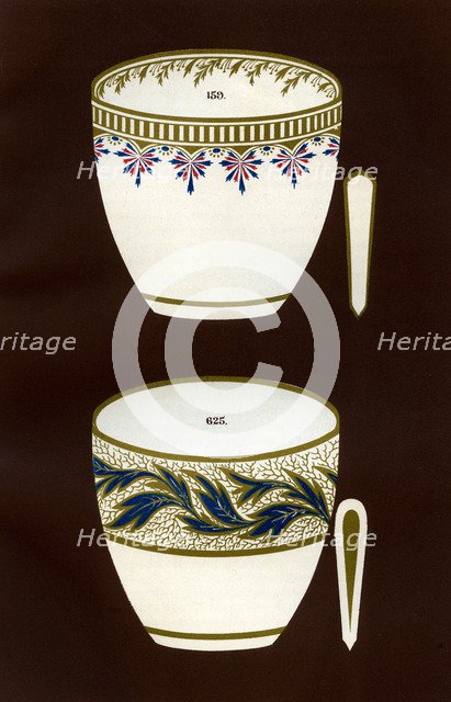 Derby patterns, 1876.  Artist: Hall & England