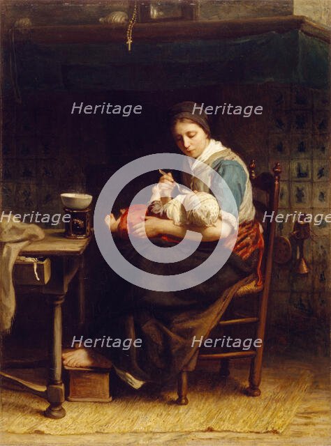 The Cottage Madonna, c1867. Creator: Jozef Israels.