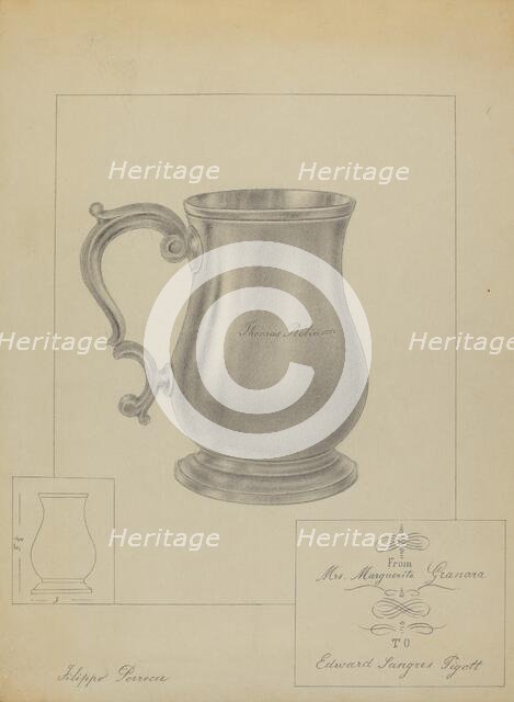 Silver Mug, c. 1936. Creator: Filippo Porreca.