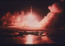 Launch of the Apollo 17 mission, 1972. Artist: Unknown