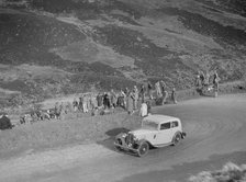 Austin 12/6 of JW Flewitt at the RSAC Scottish Rally, Devil's Elbow, Glenshee, 1934. Artist: Bill Brunell.