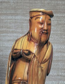 Ivory Chinese figurine of Chang Kuo Lao, 17th century.