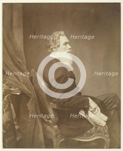 Untitled (Man in Chair, Profile), 1855/1869. Creator: Antoine-Samuel Adam-Salomon.