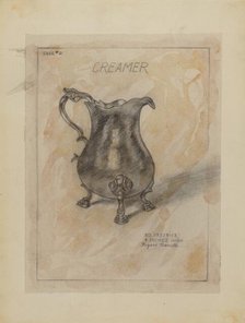 Silver Creamer, 1936/1942. Creator: Eugene Barrell.