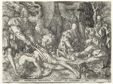 The Parable of the Good Samaritan: The Robbers Attacking the Travelers, 1554. Creator: Heinrich Aldegrever (German, 1502-1555/61).