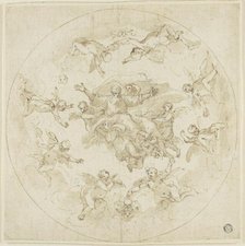 God the Father Surrounded by Putti, n.d. Creator: Pier Francesco Mola.