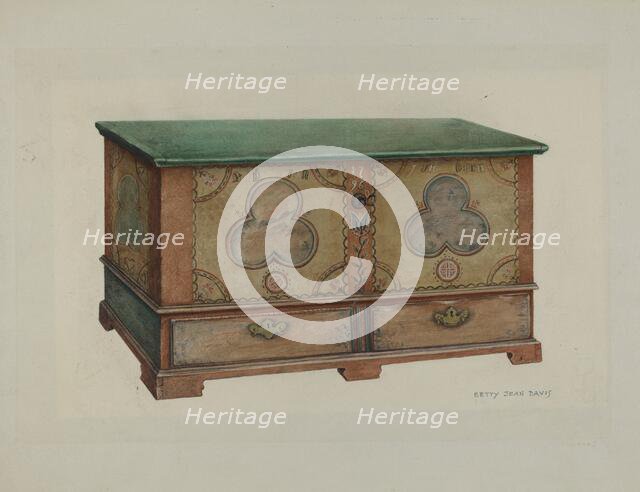Pa. German Chest, 1935/1942. Creator: Betty Jean Davis.