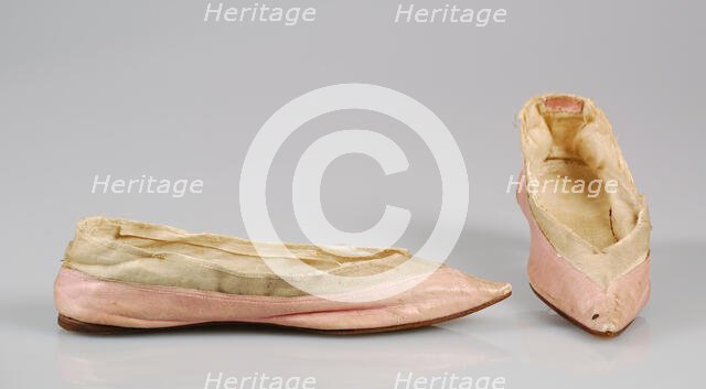 Slippers, possibly American, 1800-1810. Creator: Unknown.