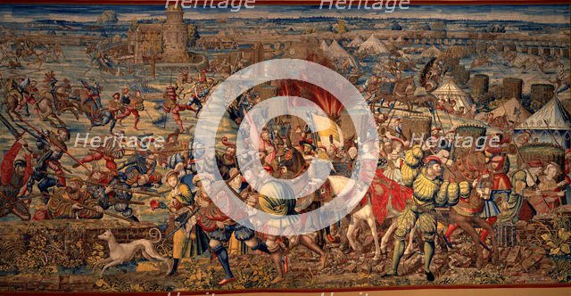The Battle of Pavia, ca 1530. Creator: Orley, Bernaert, van (1488-1541).