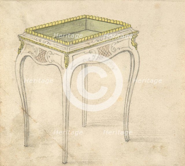 Design for a Small Hollow-topped Table, 19th century. Creator: Anon.