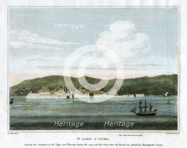 'St John d'Acre, Palestine, 1825.Artist: Letitia Byrne