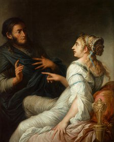 Phryne and Xenocrates, Mid of 17th century. Creator: Rosa, Salvatore (1615-1673).