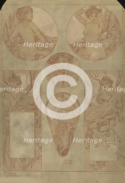 Figures décoratives, 1902. Creator: Mucha, Alfons Marie (1860-1939).