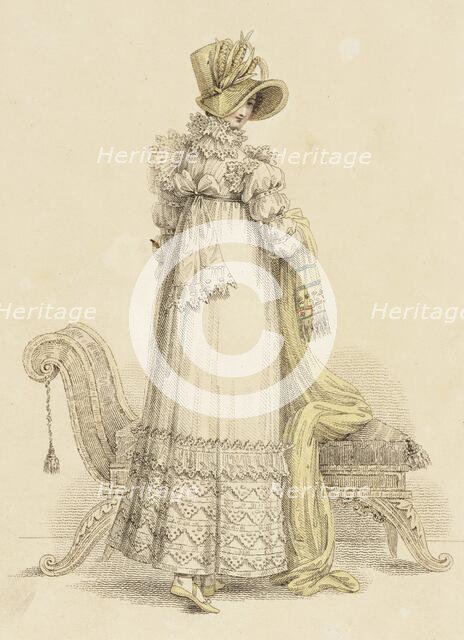 Fashion Plate (Parisian Walking Dress), 1816. Creator: John Bell.