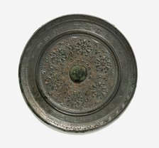Mirror with floral roundels, Sui dynasty, 581-618. Creator: Unknown.