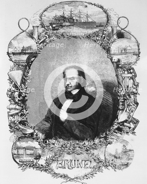 Isambard Kingdom Brunel, civil engineer, c1850s. Artist: Unknown