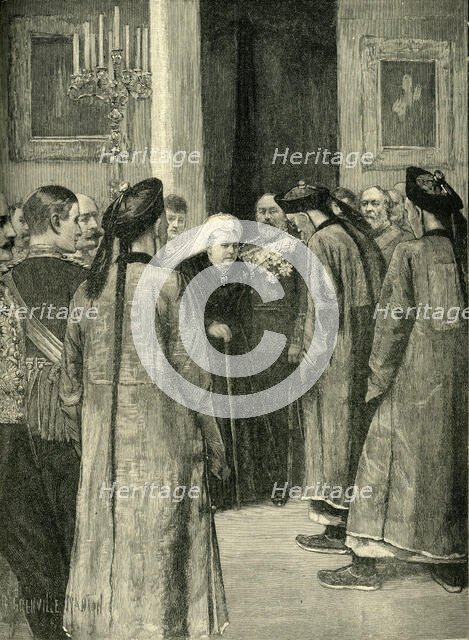 'Visit of Li Hung Chang to the Queen at Osborne', c1900. Creator: George Henry Grenville Manton.