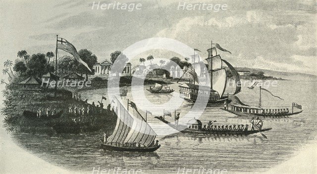 'Barrackpore House, from the Hugli, 1803', (1925). Creator: Unknown.