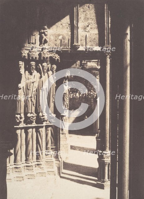 [South Portal, Chartres Cathedral], 1854. Creator: Charles Marville.