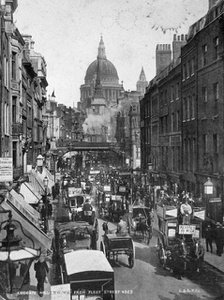 Ludgate Hill and Circus from Fleet Street, London. Artist: Unknown