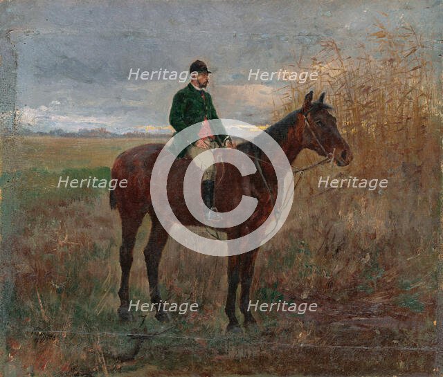 Study of a Rider on a Horse, 1880-1890. Creator: Ladislav Mednyanszky.