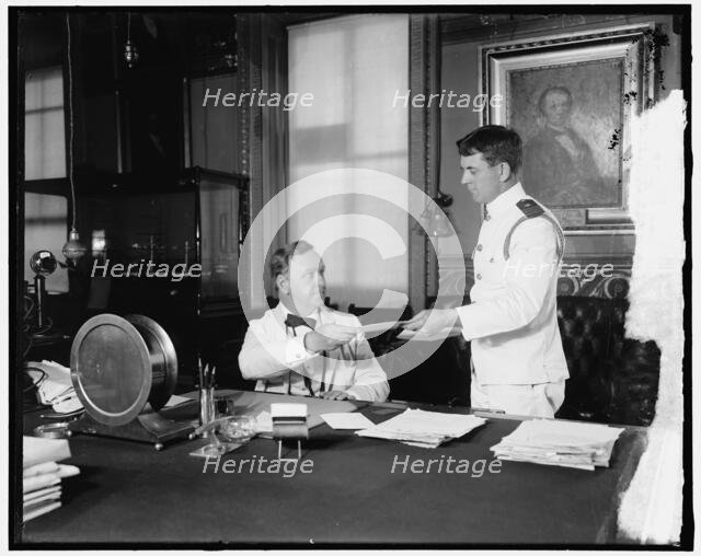 Sec. Daniels and Aide, between 1910 and 1920. Creator: Harris & Ewing.