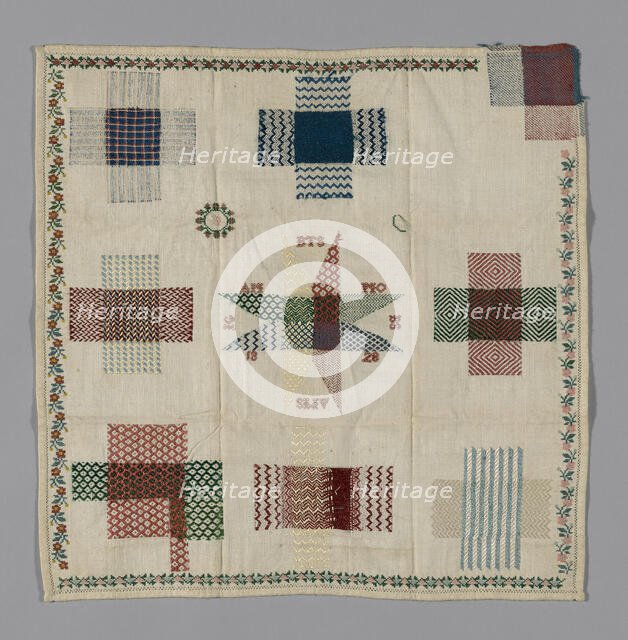 Sampler, Europe, 1828. Creator: Unknown.