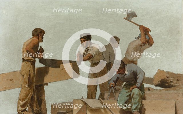 The frame: Sketch for the school in rue Chateau-Landon, 10th arrondissement of Paris, 1881. Creator: Jules Didier.