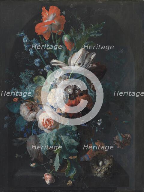 A Vase with Flowers, 1700-1749. Creator: Jan van Huysum.