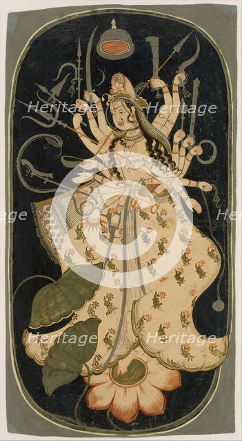 Mahadevi, the Great Goddess , ca. 1725. Creator: Unknown.