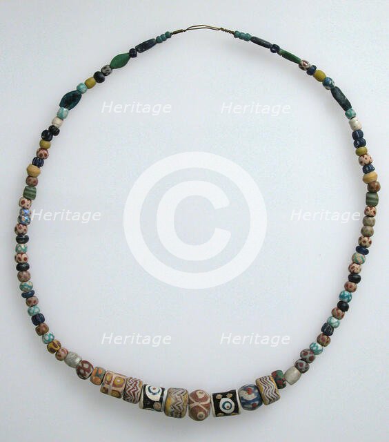 Beads from Necklaces, Frankish, 500-600. Creator: Unknown.