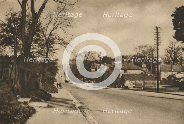 'Where The Roman Road To Dover Crosses Shooter's Hill Beyond Blackheath', c1935. Creator: W Whiffin.