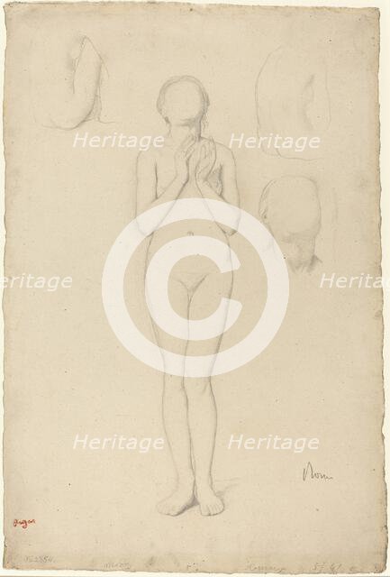 Study of a Female Nude, 1856/1858. Creator: Edgar Degas.