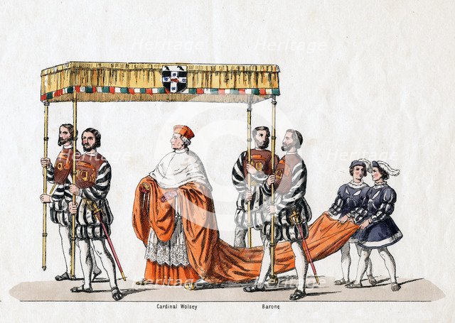 Cardinal Wolsey, costume design for Shakespeare's play, Henry VIII, 19th century. Artist: Unknown