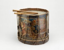 French Military Side Drum and Drumsticks, France, 1772. Creator: Unknown.