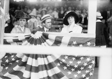 Horse Shows - Miss Helen Woodrow Bones; Dr. Cary T. Grayson; Miss Eleanor Wilson, 1913. Creator: Harris & Ewing.