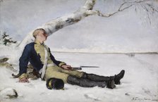 Wounded Warrior in the Snow, 1880. Creator: Helene Schjerfbeck.