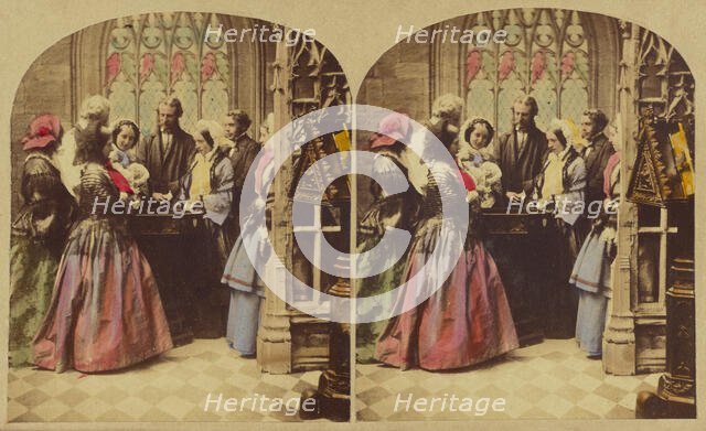 The Christening, about 1865. Creator: London Stereoscopic & Photographic Co.