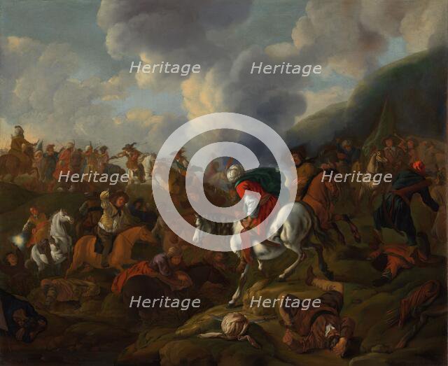 A Cavalry Encounter between Turkish Troops and the Troops of the Austrian Emperor, 1645-1673. Creator: Jacques Muller.