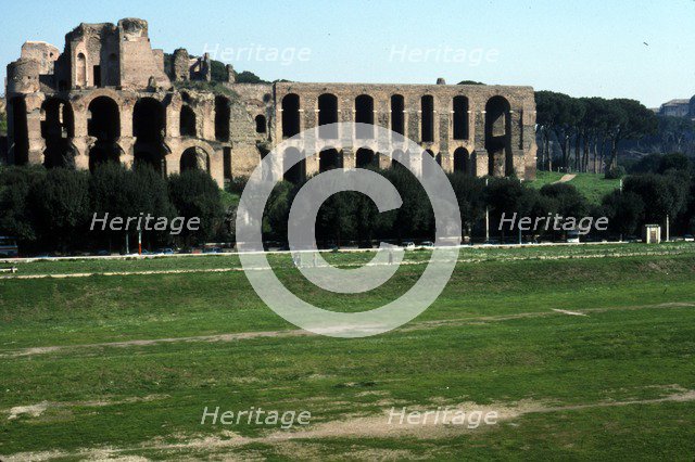 View across Circus Maximus to Palatine Hill, Rome, c20th century. Artist: CM Dixon.
