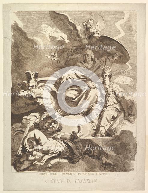 To the Genius of Franklin, 1779. Creator: Marguerite Gerard.