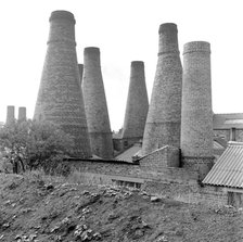 Pottery kilns, Stoke-on-Trent, Staffordshire, 1945-1958. Artist: Eric de Maré