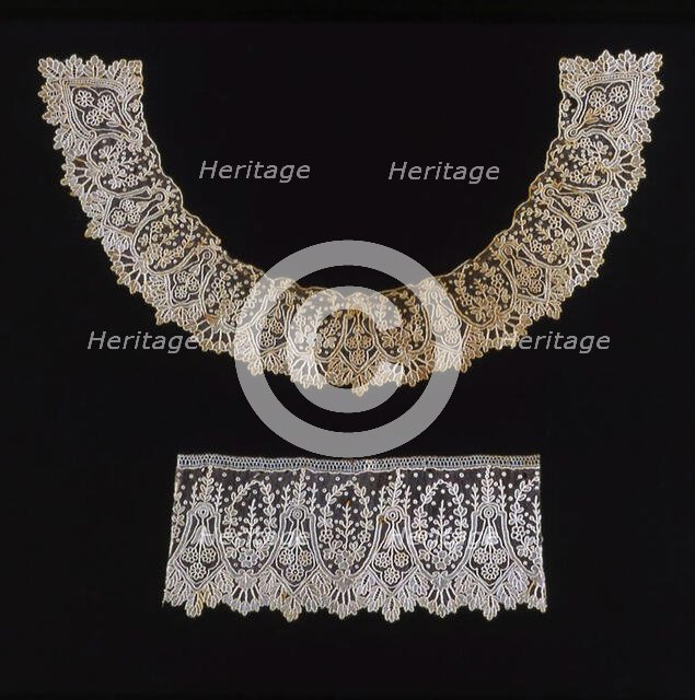 Collar and Cuff, Belgium, 1875/1900. Creator: Unknown.