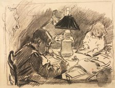 Around the Lamp, 1888. Creator: Auguste Louis Lepère (French, 1849-1918).